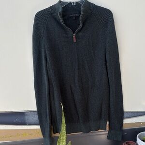 Banana Republic Men's Dark Gray Zip-Up Sweater